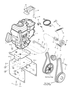 Engine Diagram and Parts List for 624650X16B-ST6524 2007 Briggs and Stratton Snow Blower